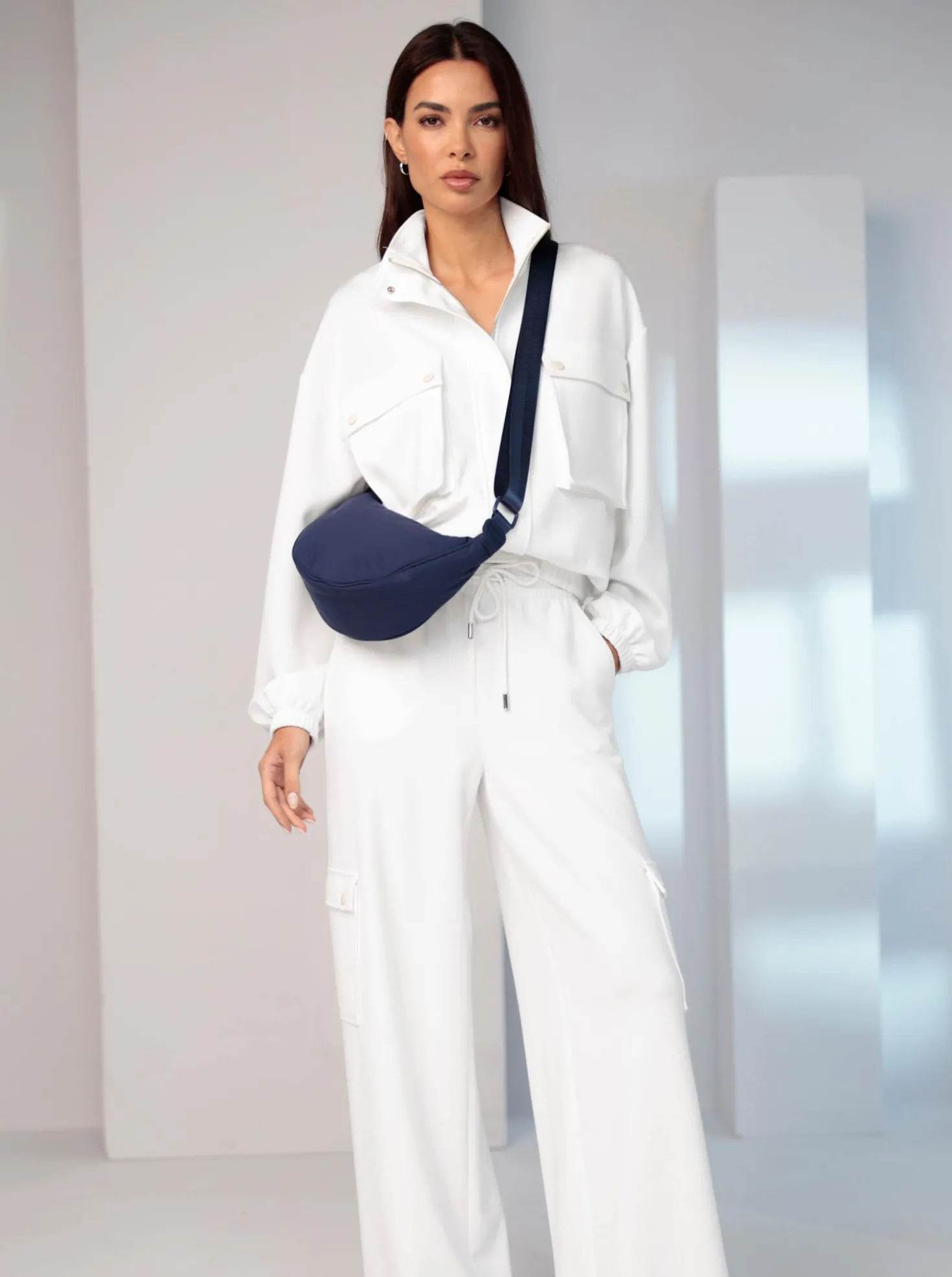 Sweatjacke mit Blasebalg-Taschen