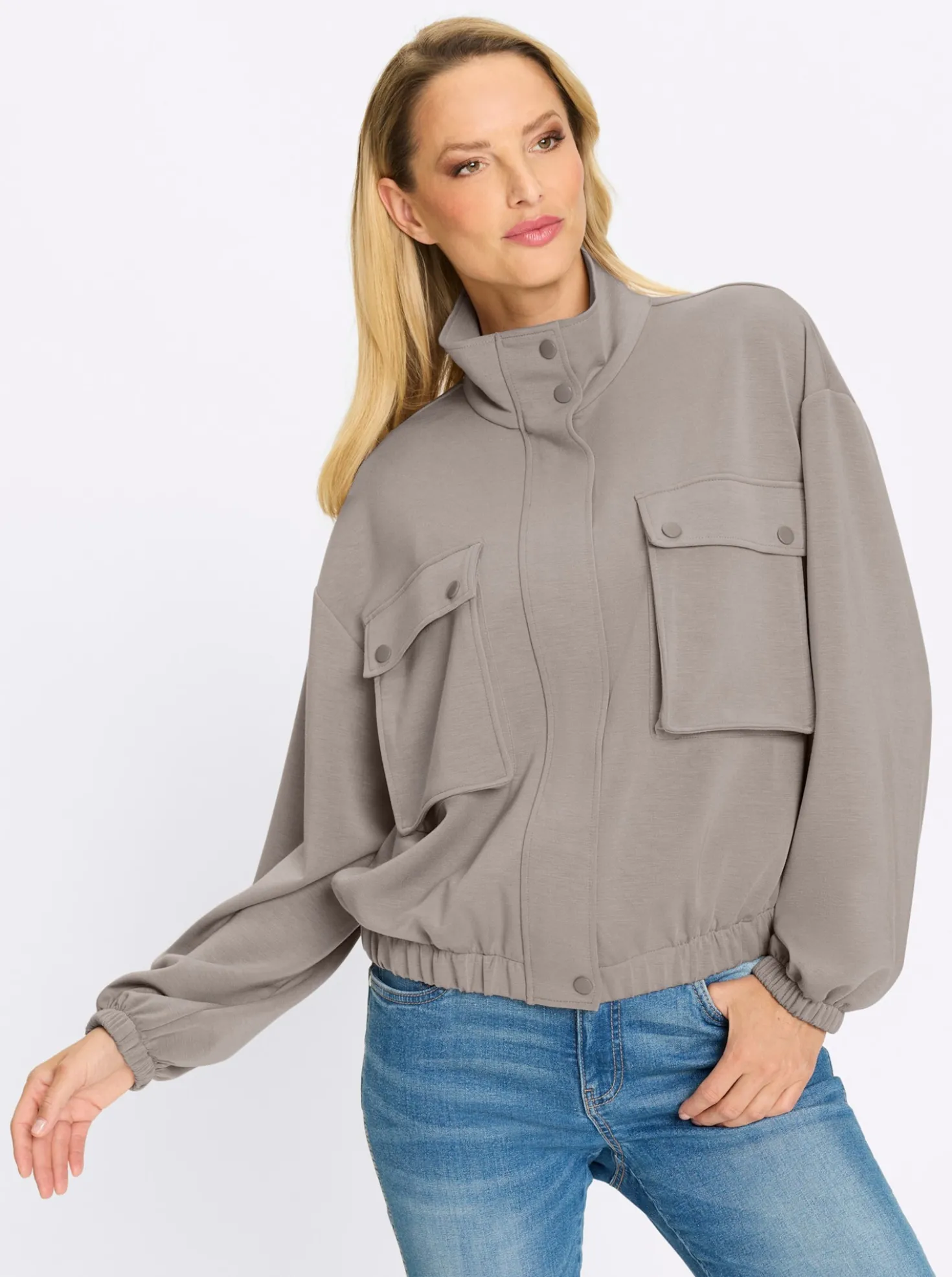 Sweatjacke mit Blasebalg-Taschen