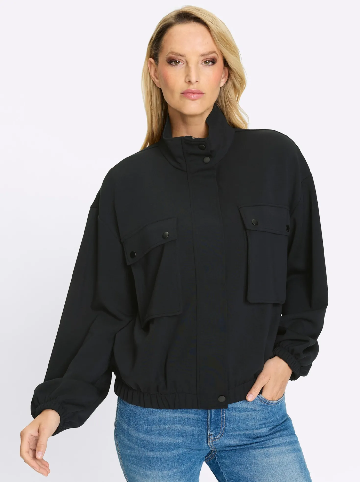 Sweatjacke mit Blasebalg-Taschen