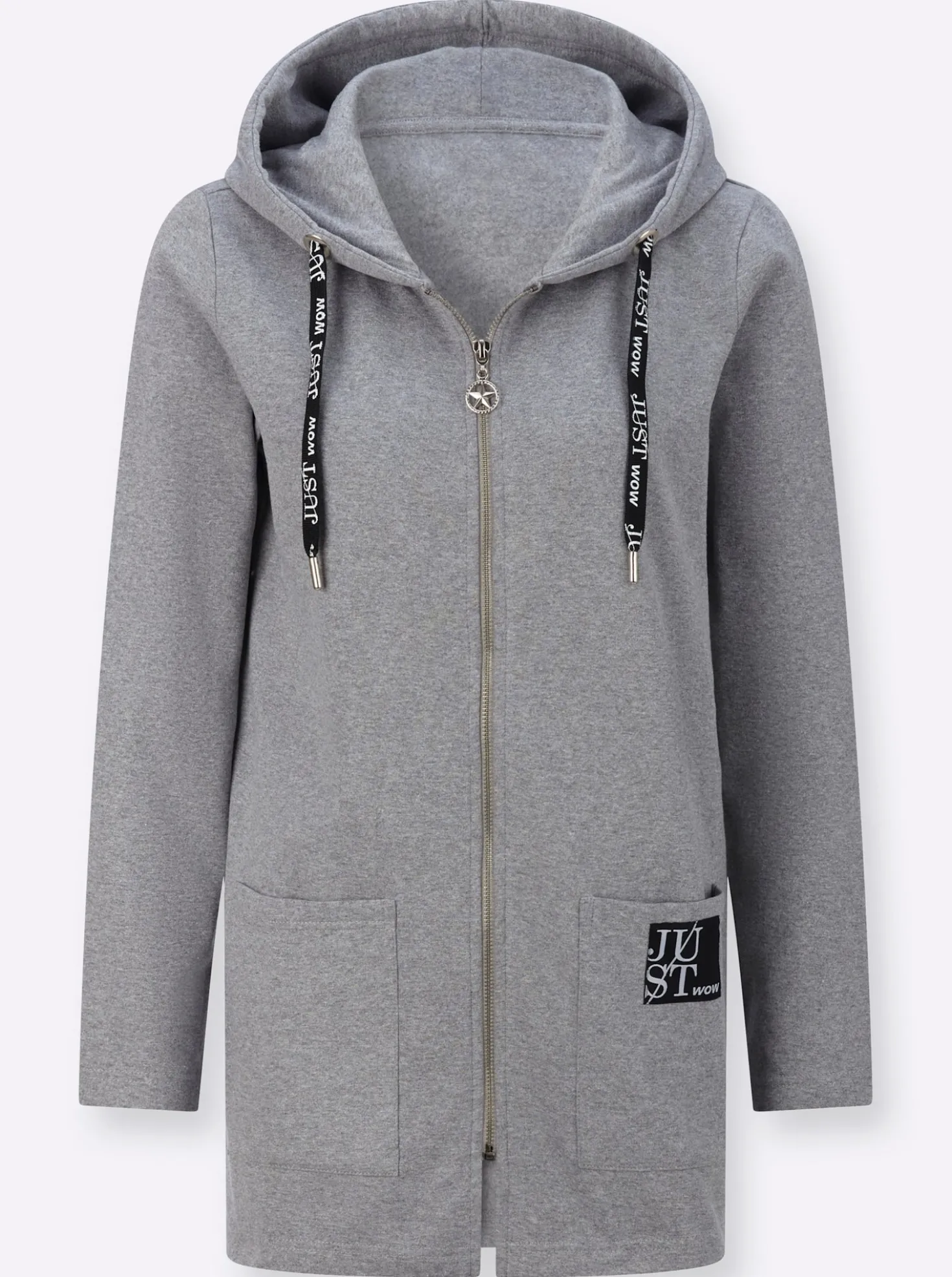 Sweatjacke mit Glitzer-Applikation hinten