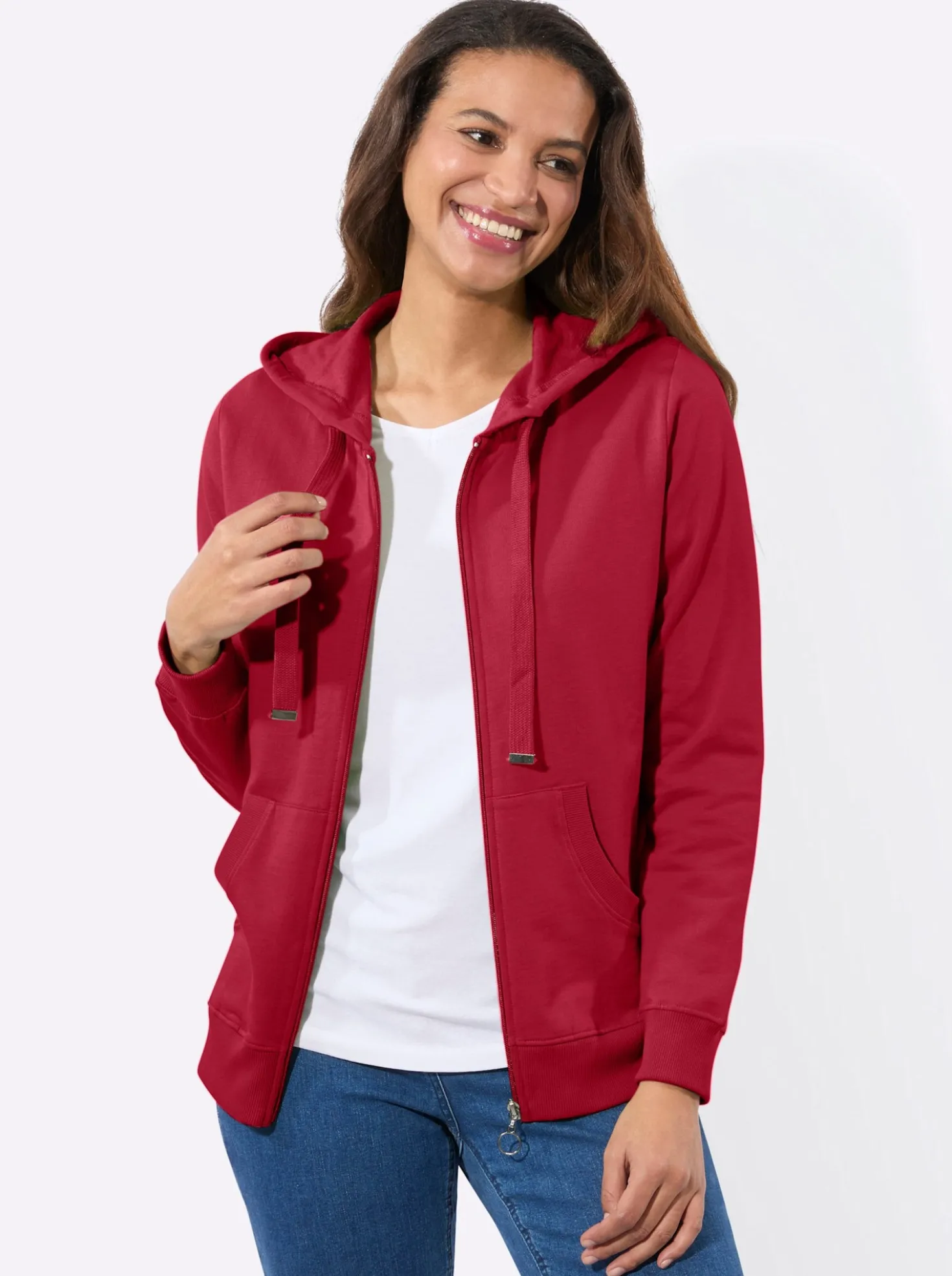 Sweatjacke mit Känguru-Taschen