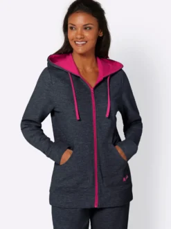 Sweatjacke mit 2 Känguru-Taschen