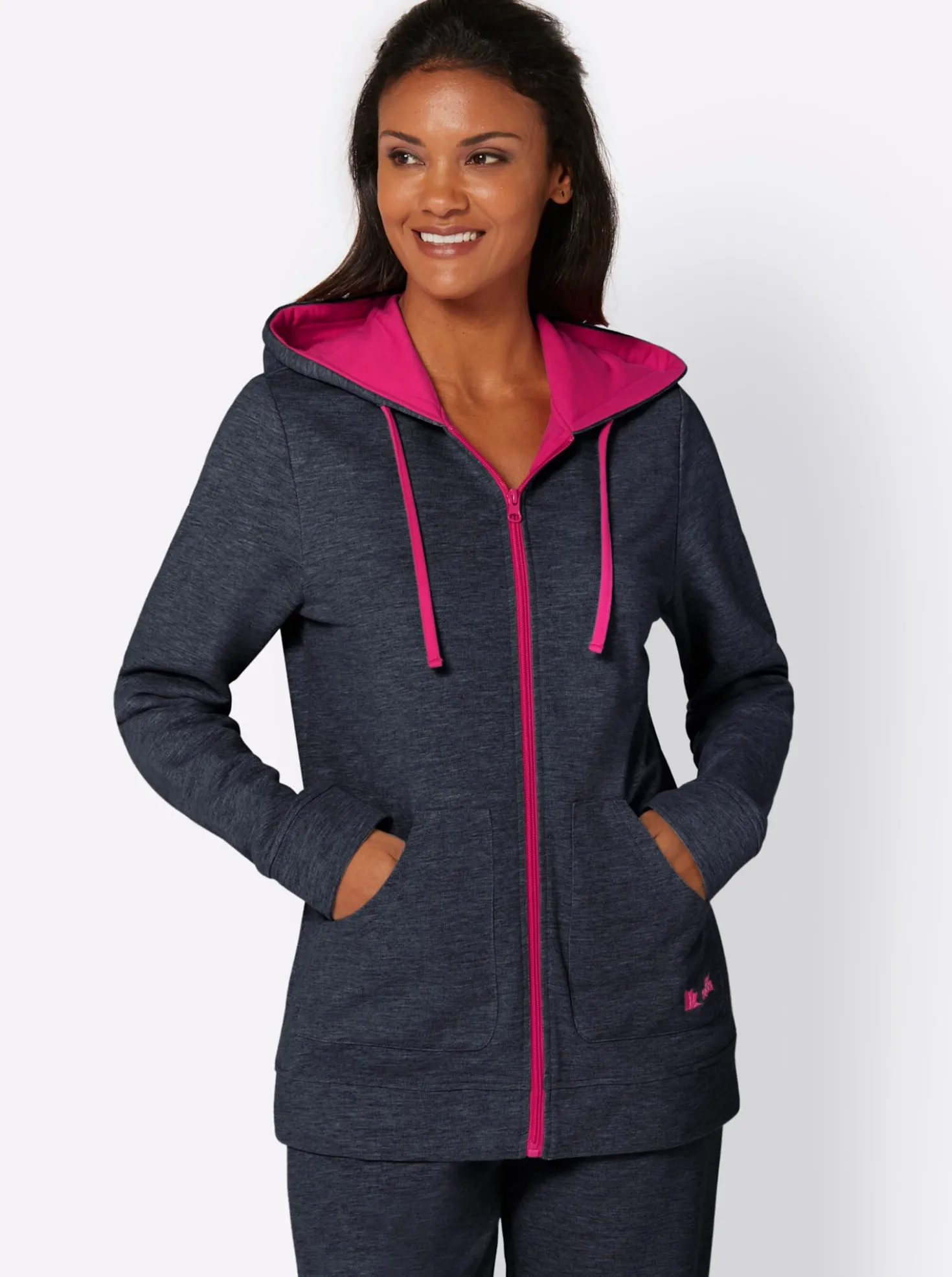 Sweatjacke mit 2 Känguru-Taschen
