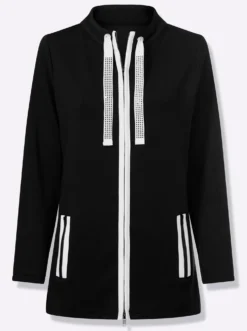 Sweatjacke mit 2-Wege-Reißverschluss