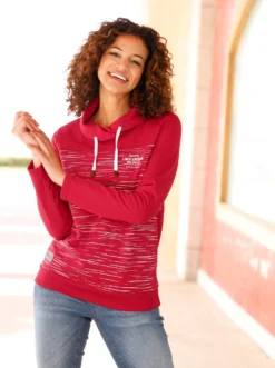 Sweatshirt aus innen angerautem Baumwoll-Mix