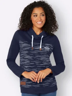 Sweatshirt aus innen angerautem Baumwoll-Mix