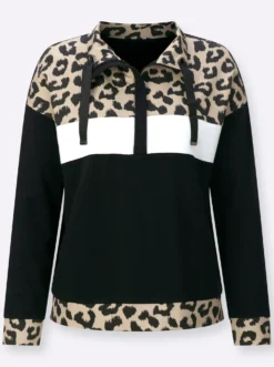 Sweatshirt im hochwertigen Mix mit Modal