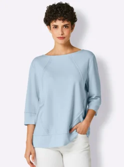 Sweatshirt im Lagenlook mit Webbesatz