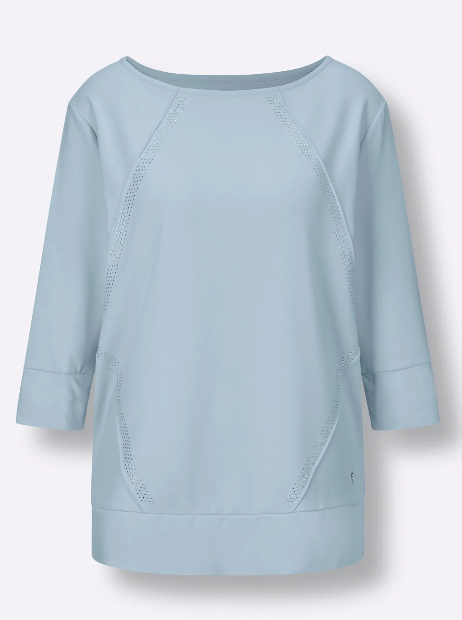 Sweatshirt im Lagenlook mit Webbesatz