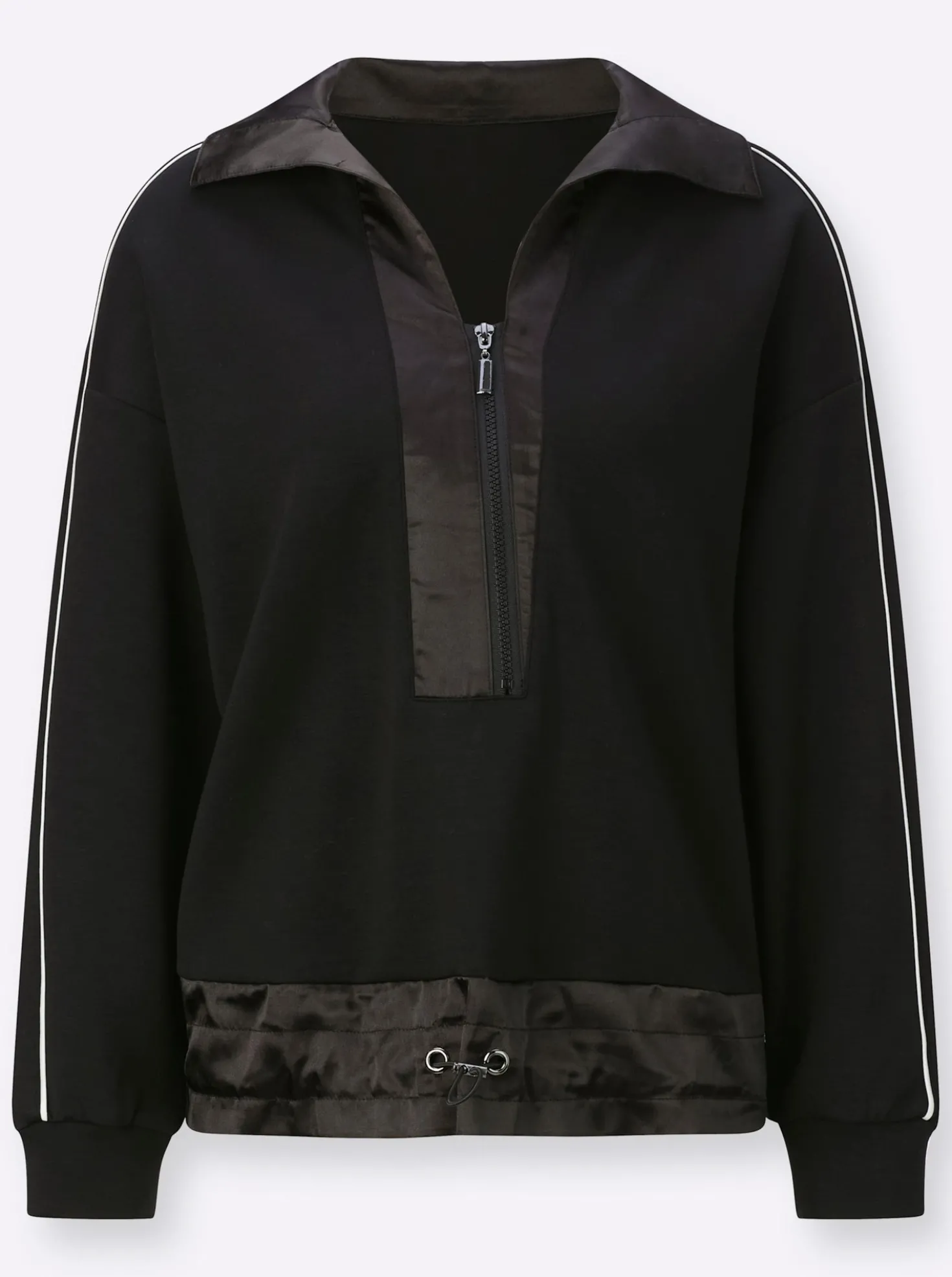 Sweatshirt im Materialmix