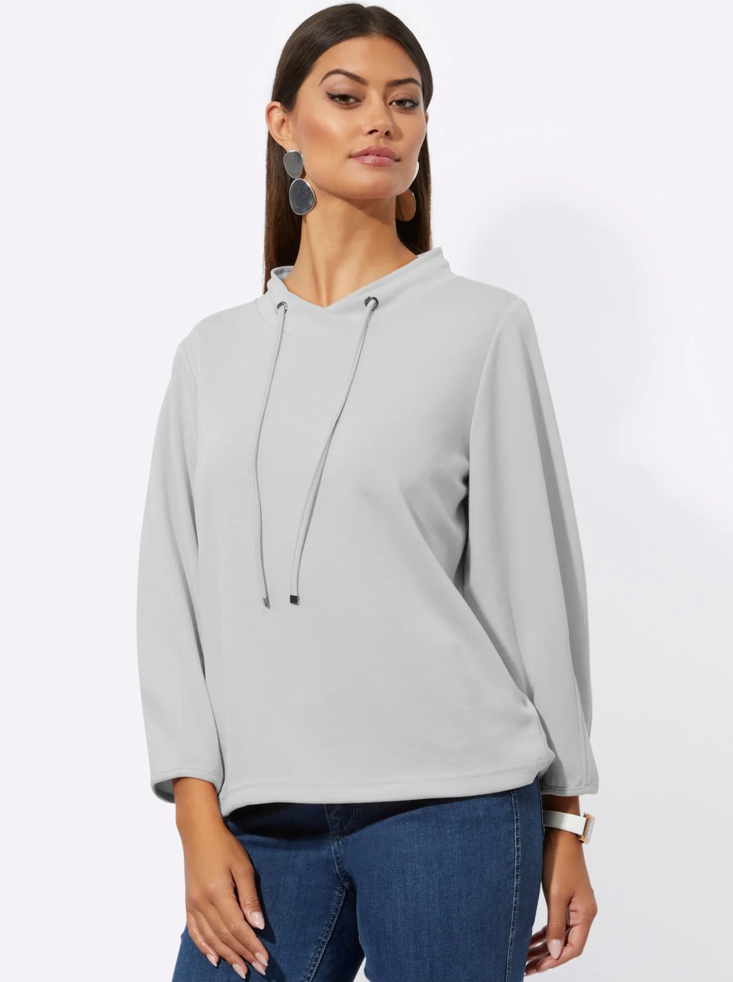 Sweatshirt im softweichen Modal-Mix