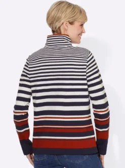 Sweatshirt im Streifen-Dessin