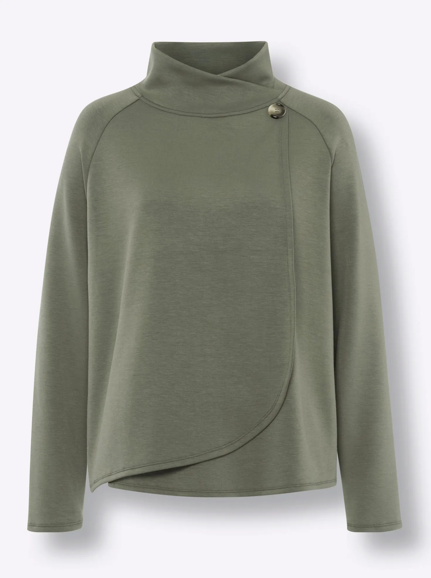 Sweatshirt in asymmetrischer Wickel-Optik