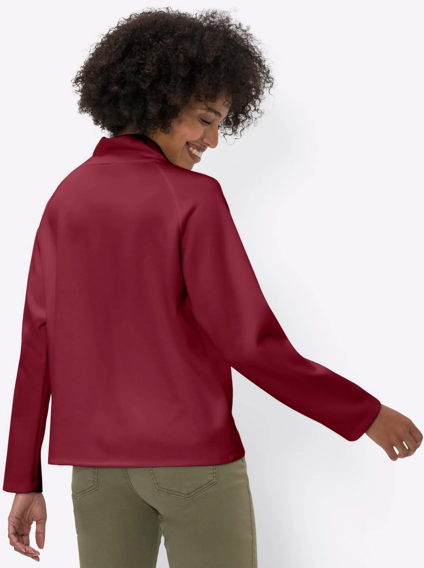 Sweatshirt in asymmetrischer Wickel-Optik