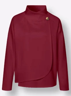 Sweatshirt in asymmetrischer Wickel-Optik