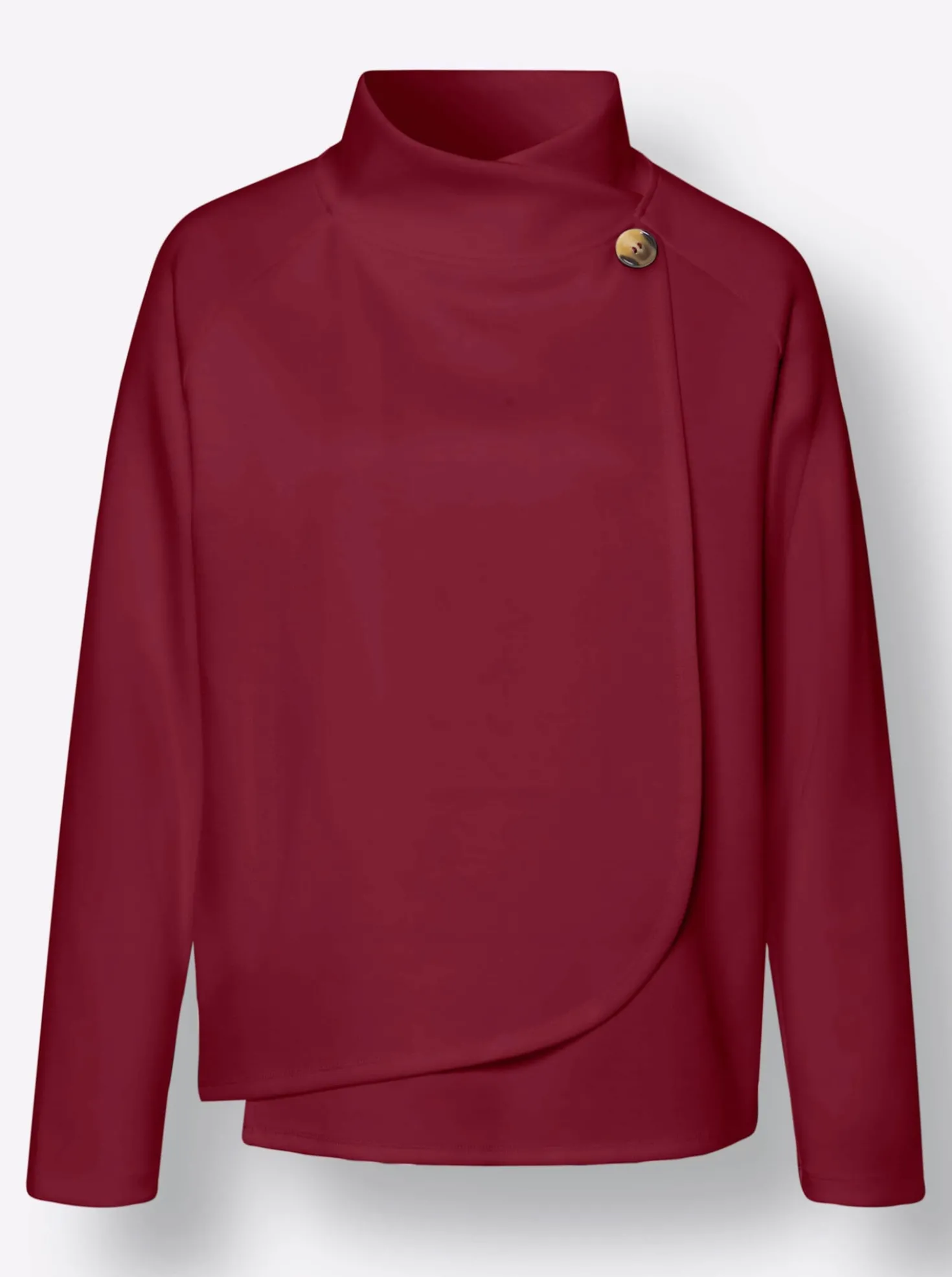 Sweatshirt in asymmetrischer Wickel-Optik