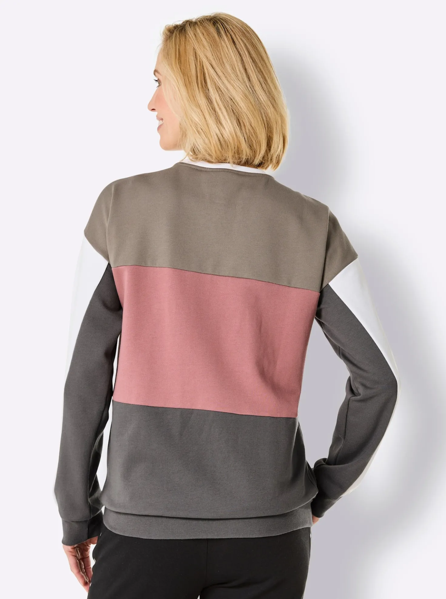 Sweatshirt in Colour-Blocking