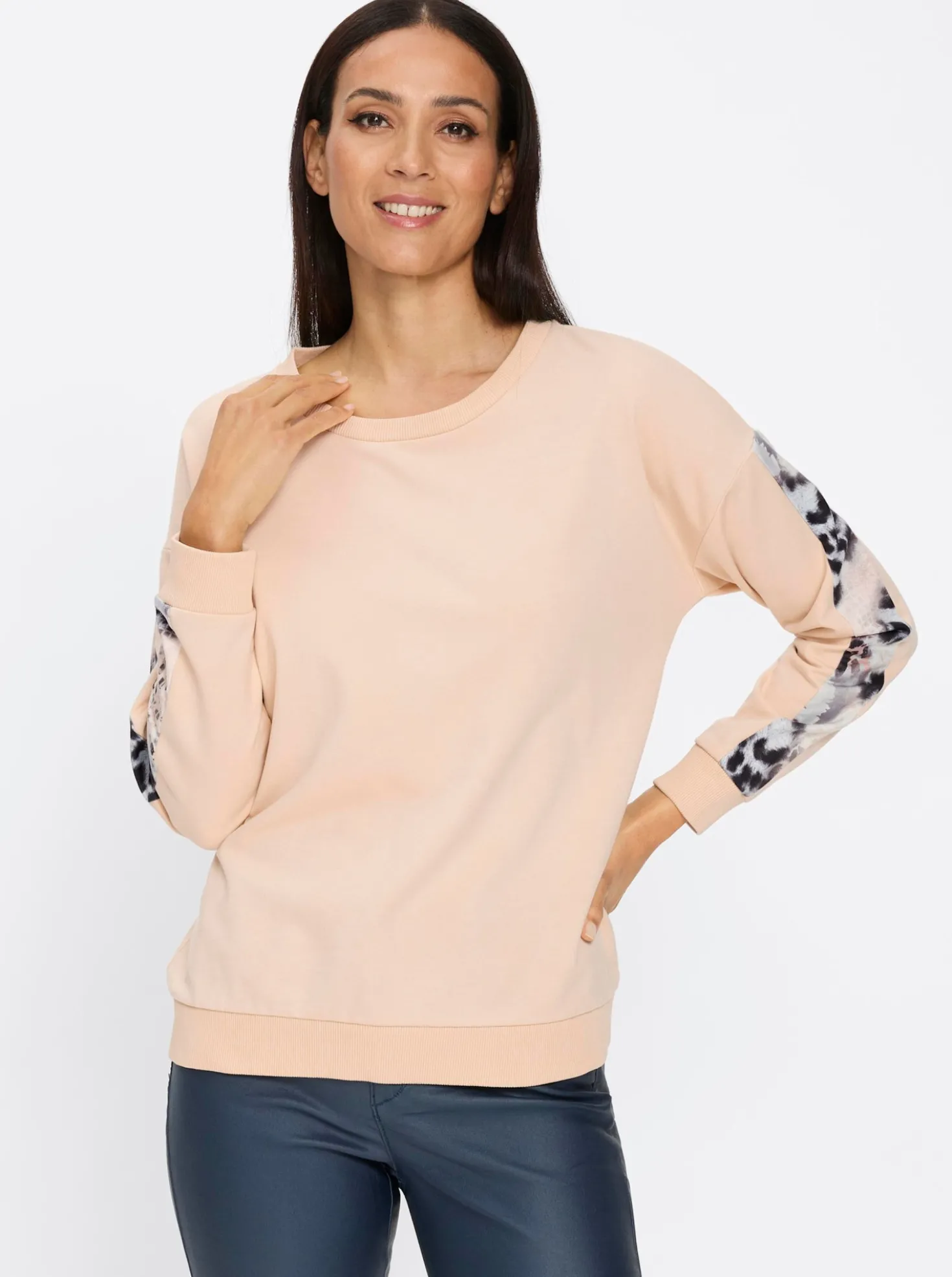 Sweatshirt mit Animal-Print