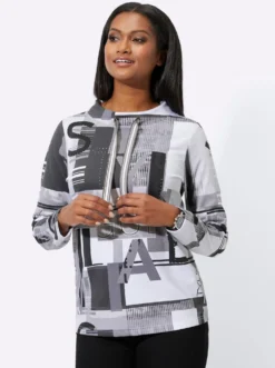 Sweatshirt mit Buchstaben-Print
