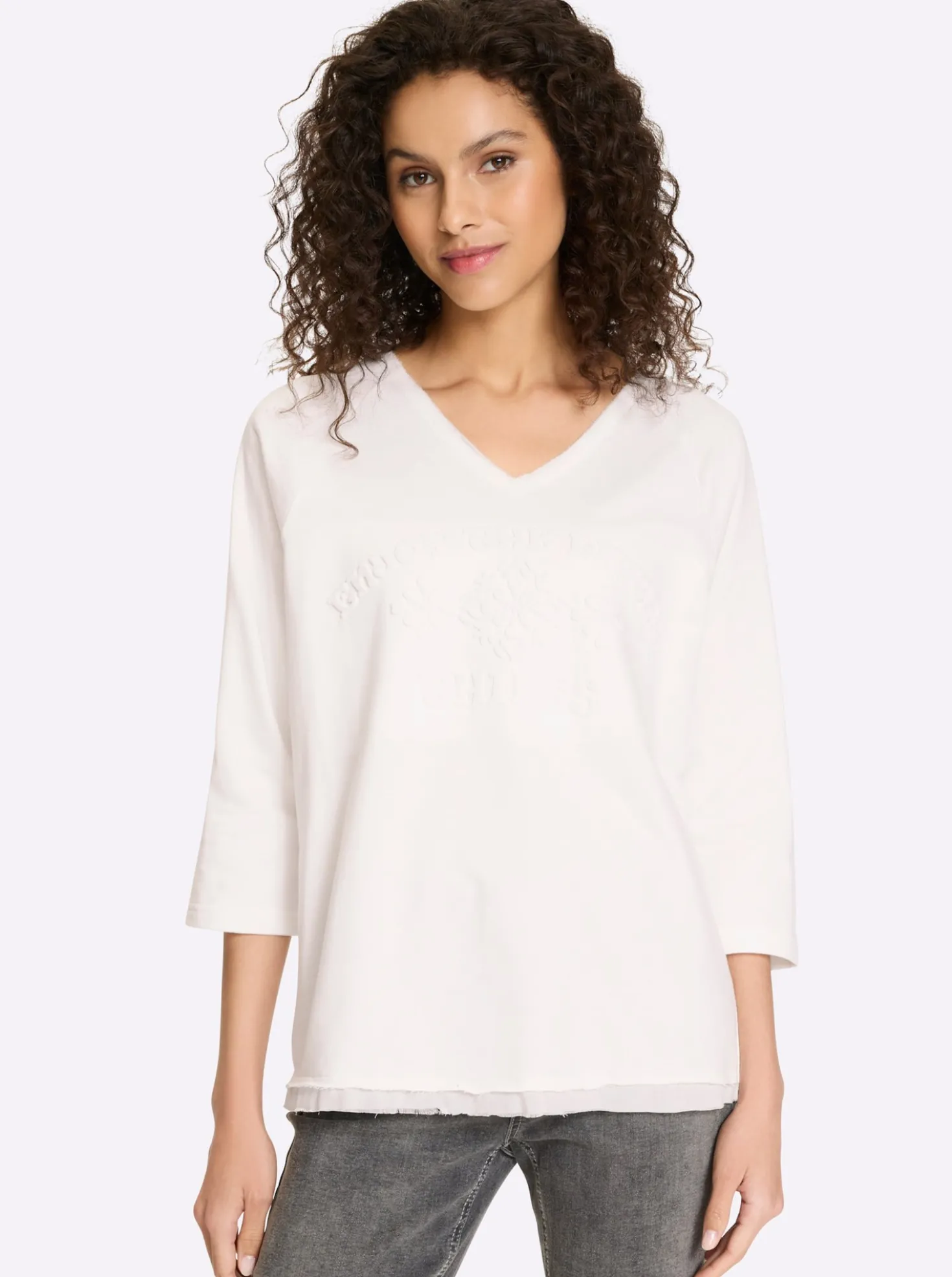 Sweatshirt mit 3D-Prägung