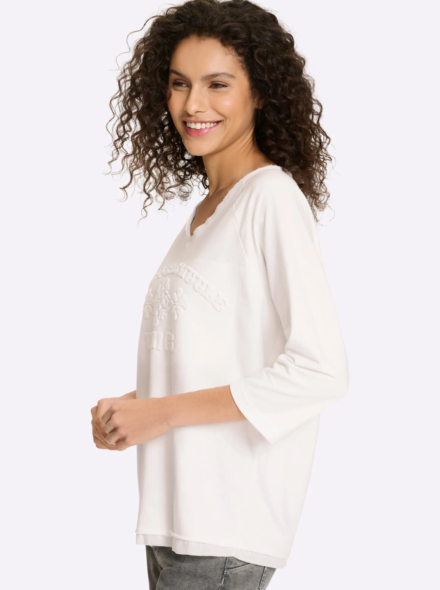 Sweatshirt mit 3D-Prägung