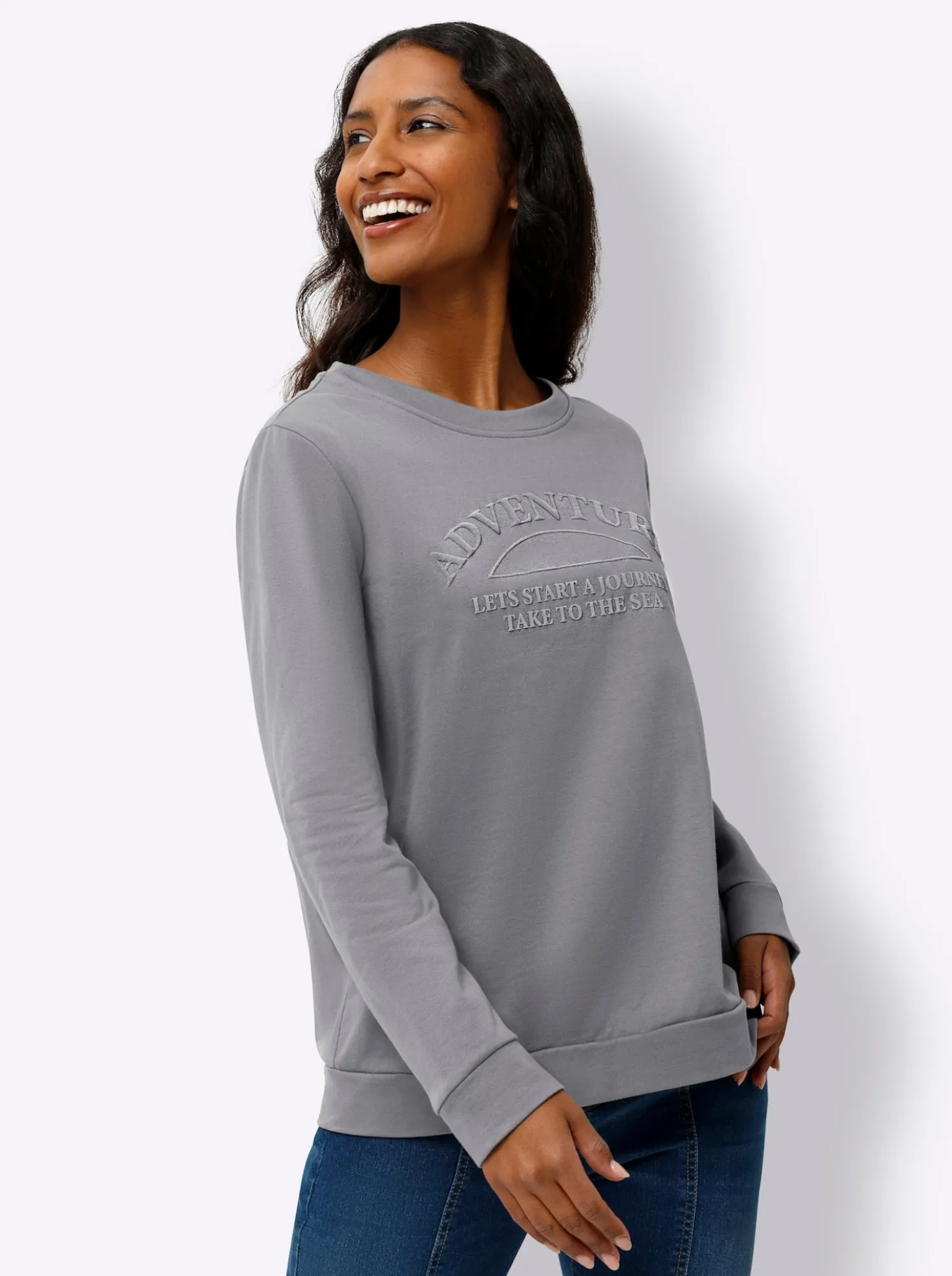 Sweatshirt mit 3D-Schriftzug