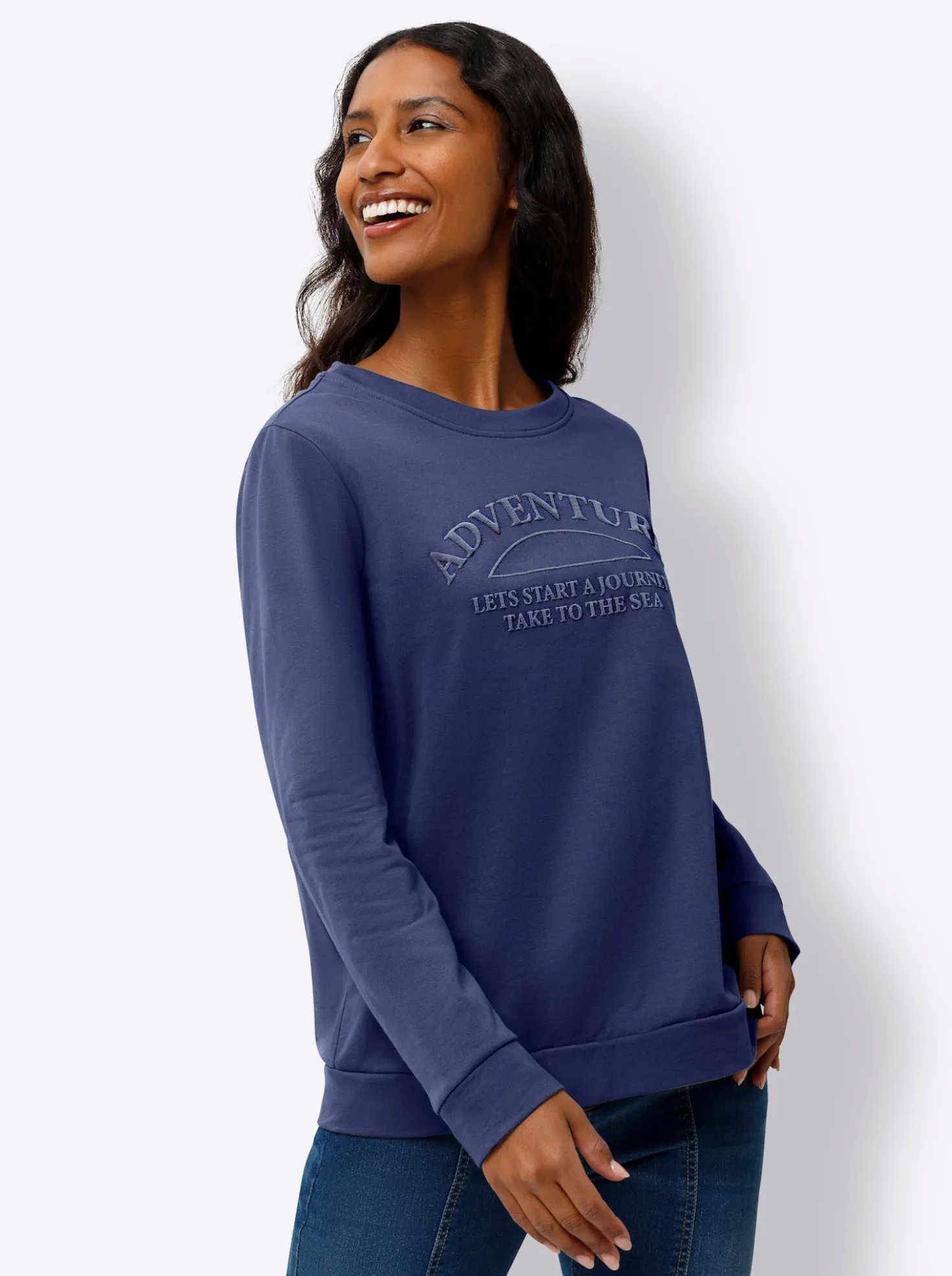 Sweatshirt mit 3D-Schriftzug