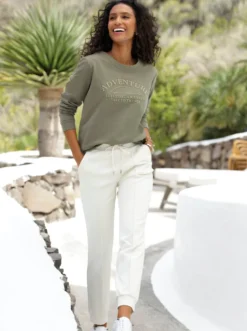 Sweatshirt mit 3D-Schriftzug