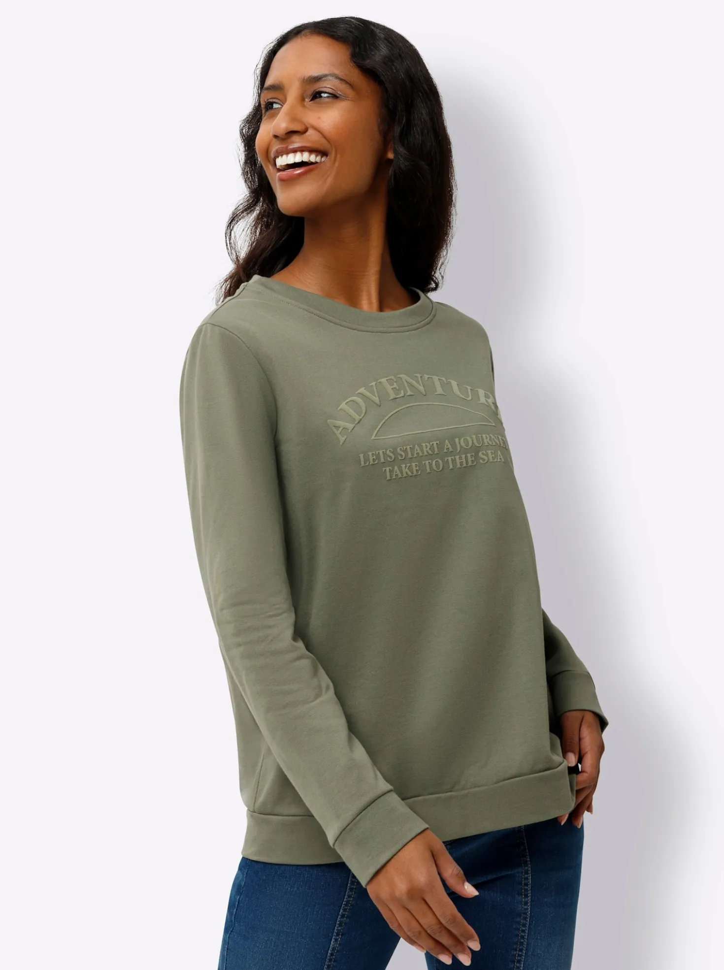Sweatshirt mit 3D-Schriftzug