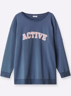 Sweatshirt mit Flockprint