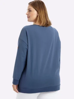 Sweatshirt mit Flockprint