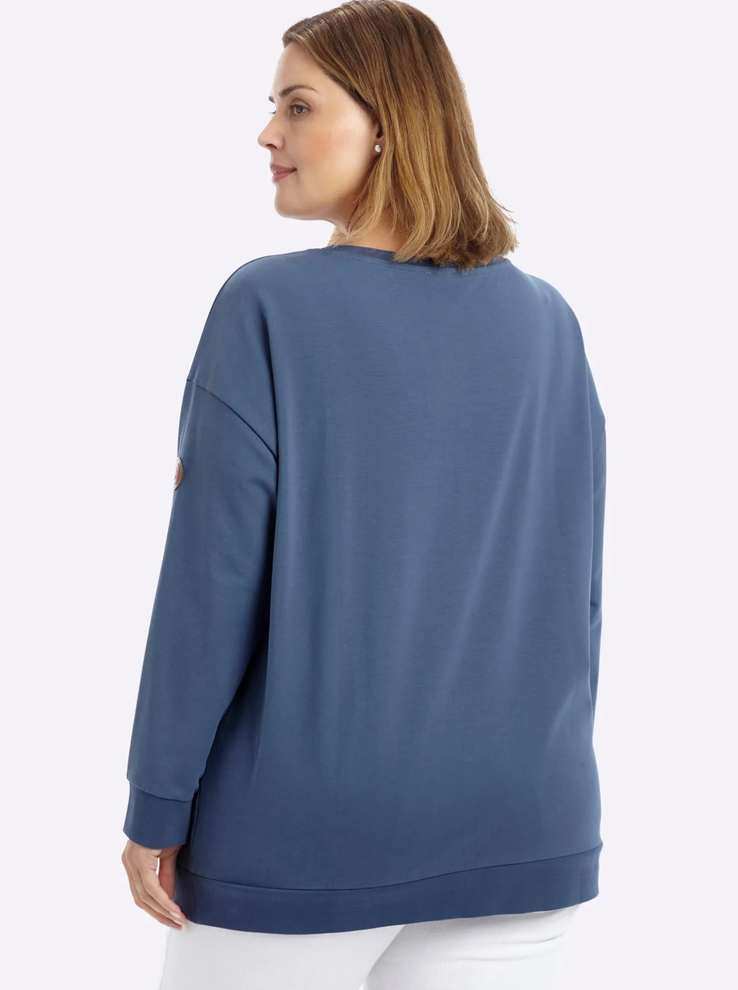 Sweatshirt mit Flockprint