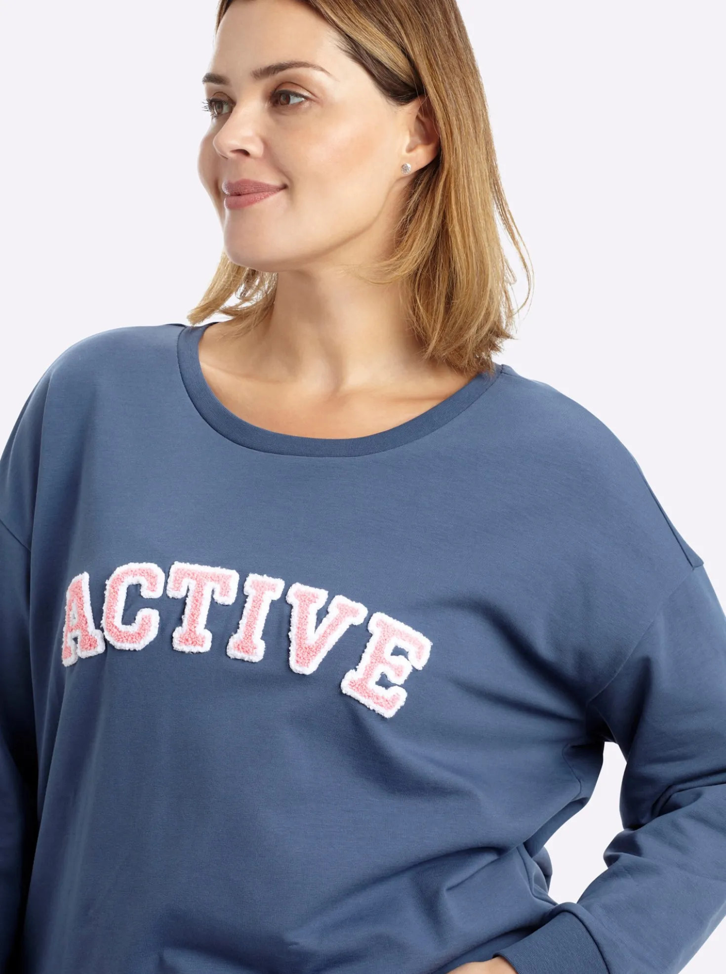 Sweatshirt mit Flockprint