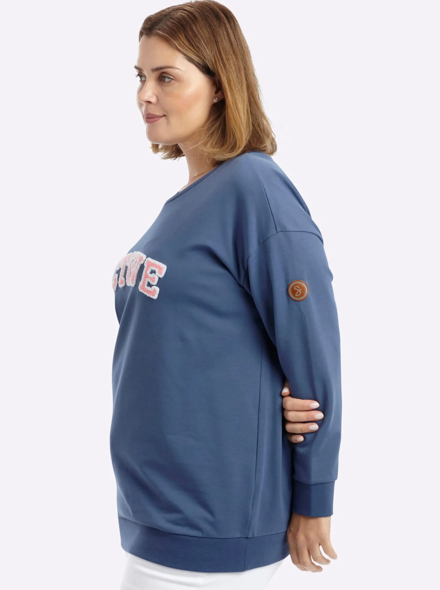 Sweatshirt mit Flockprint