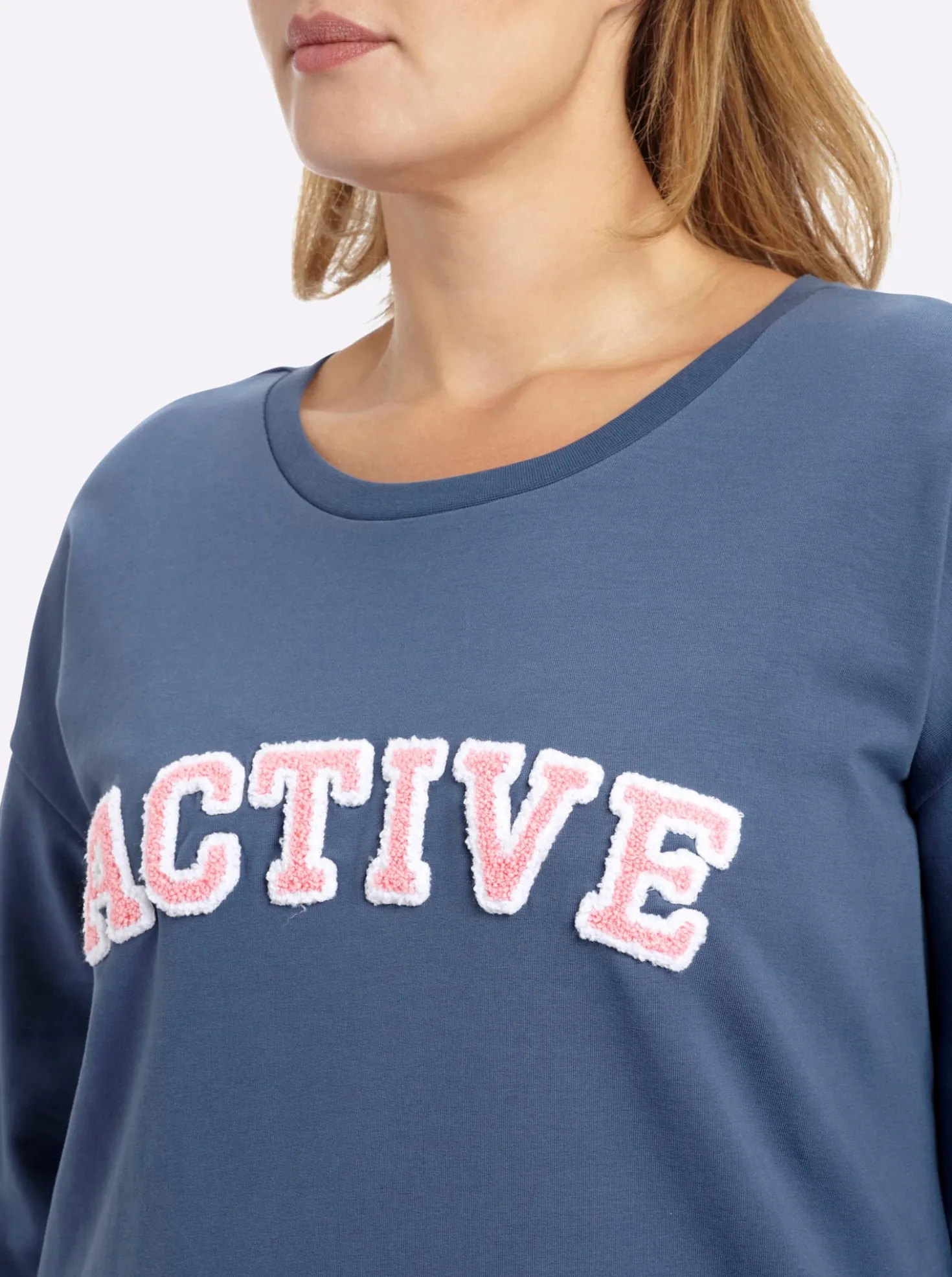 Sweatshirt mit Flockprint