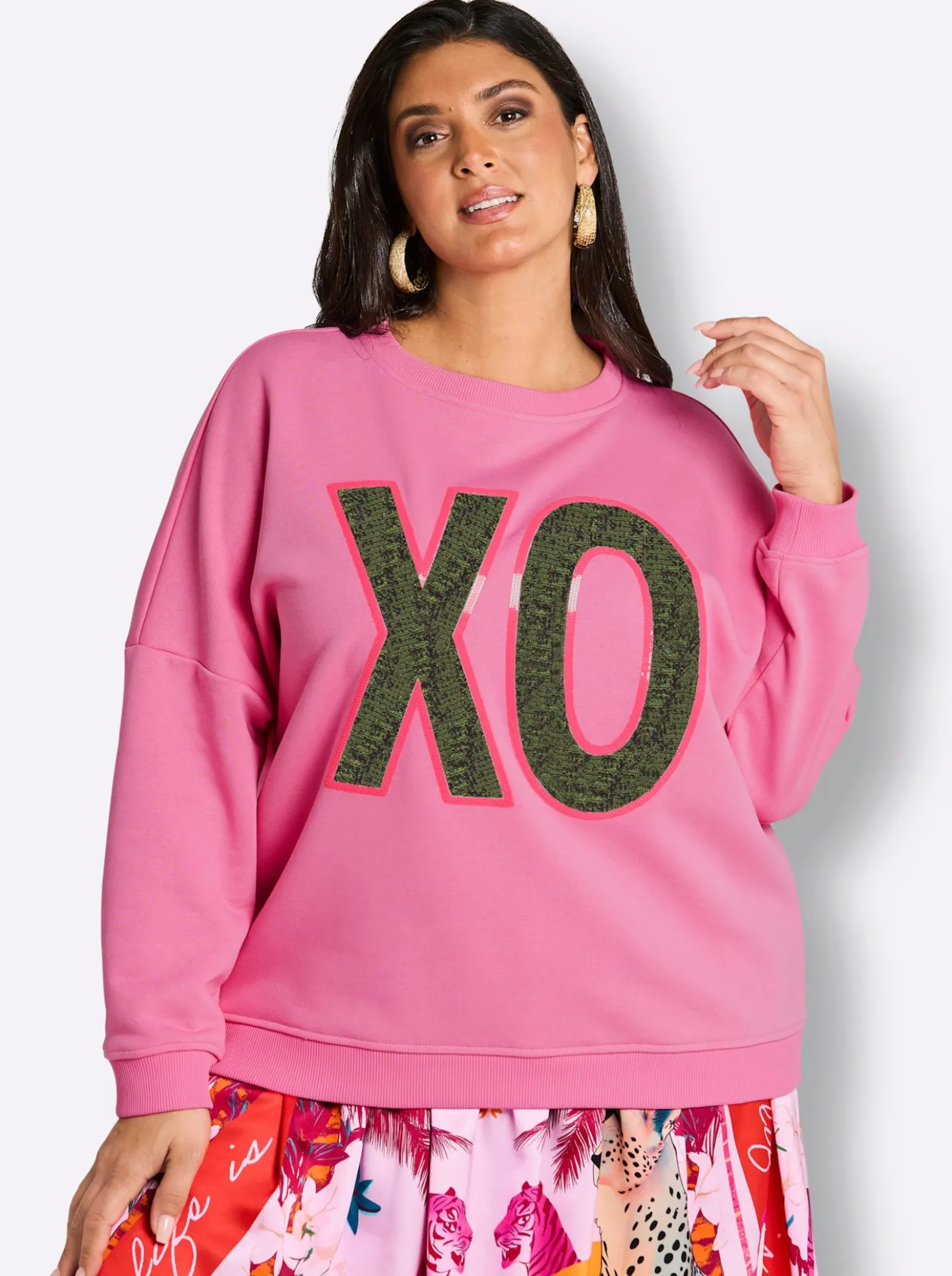 Sweatshirt mit Front- und Rückenprint