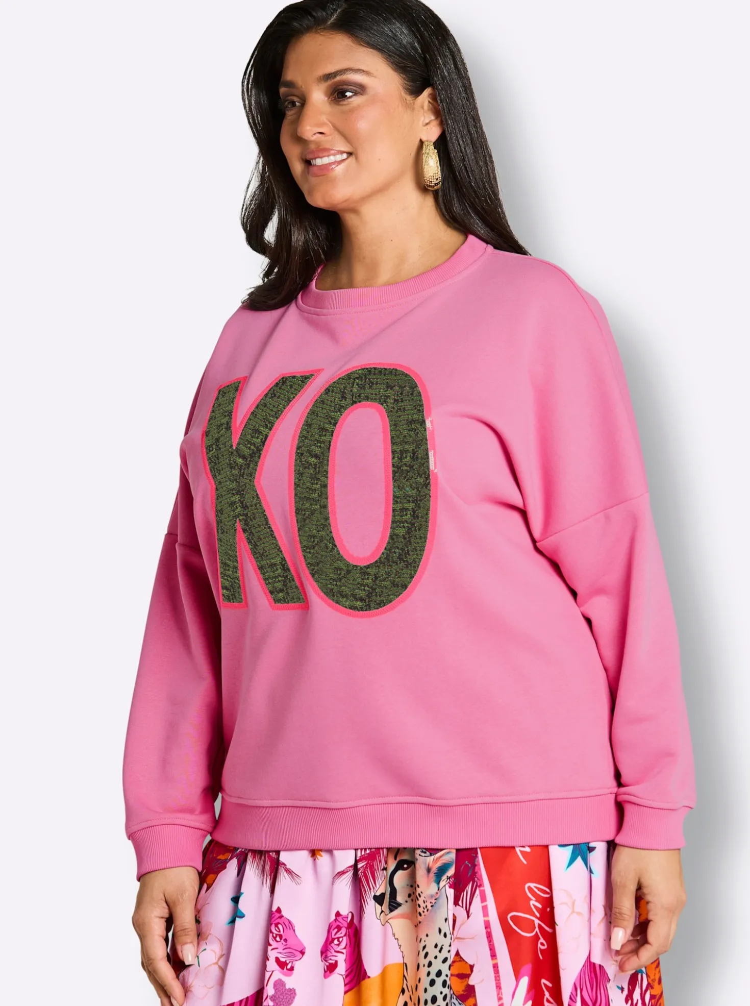 Sweatshirt mit Front- und Rückenprint