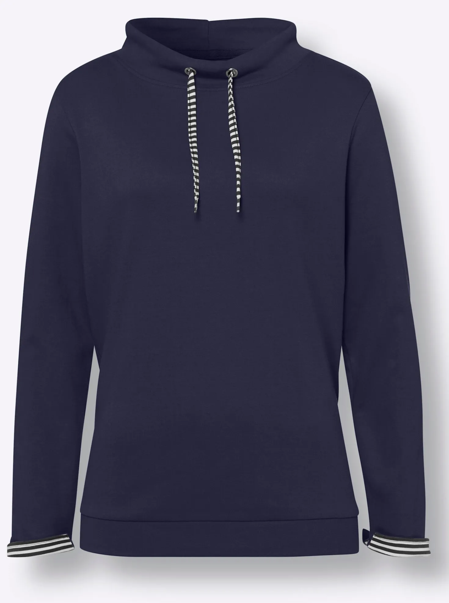 Sweatshirt mit gestreiftem Bindeband