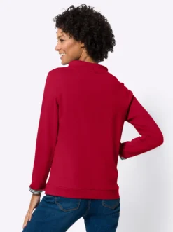 Sweatshirt mit gestreiftem Bindeband