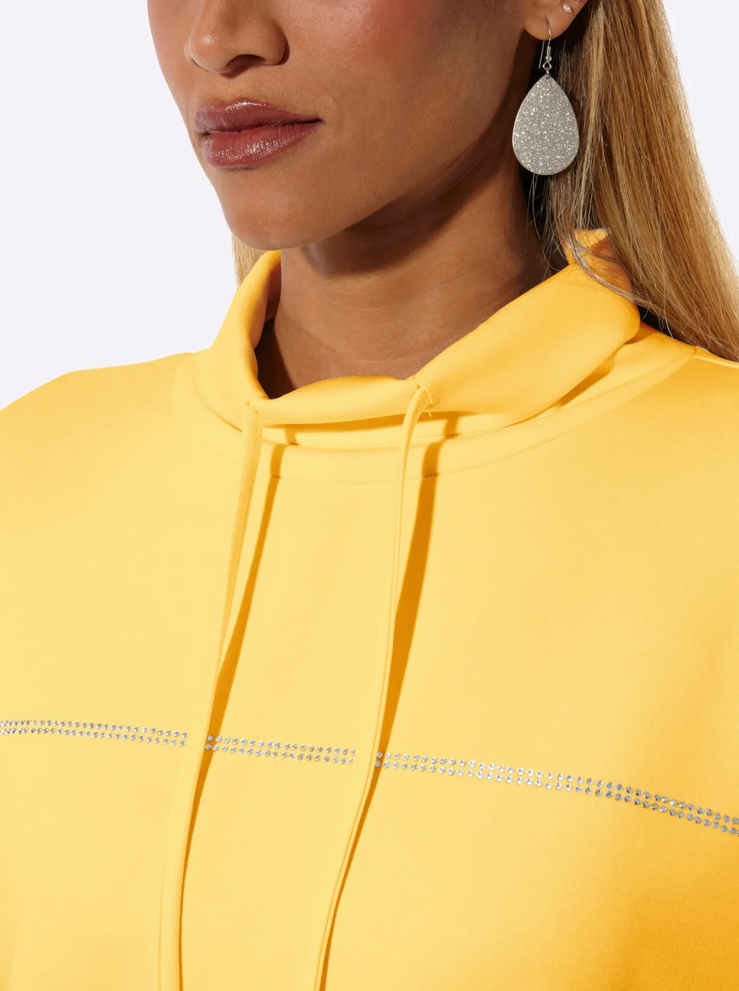 Sweatshirt mit Glitzersteinchen