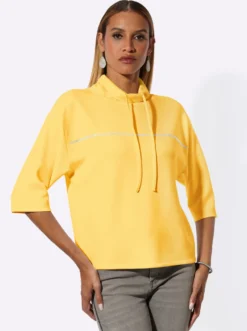 Sweatshirt mit Glitzersteinchen