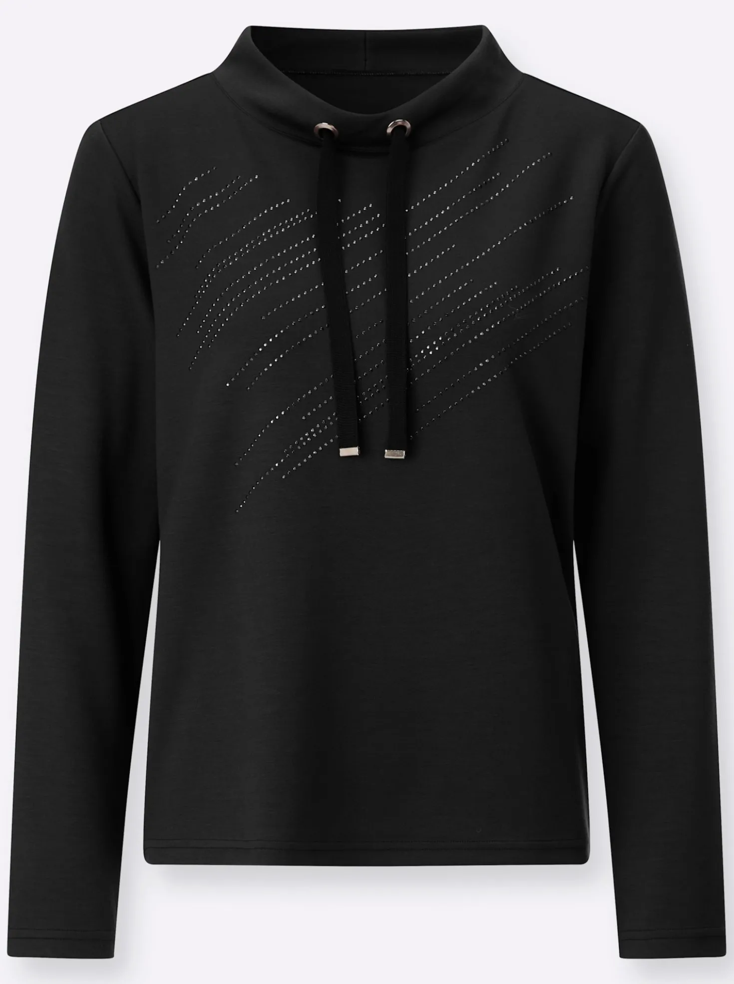 Sweatshirt mit Glitzersteinchen-Verzierung