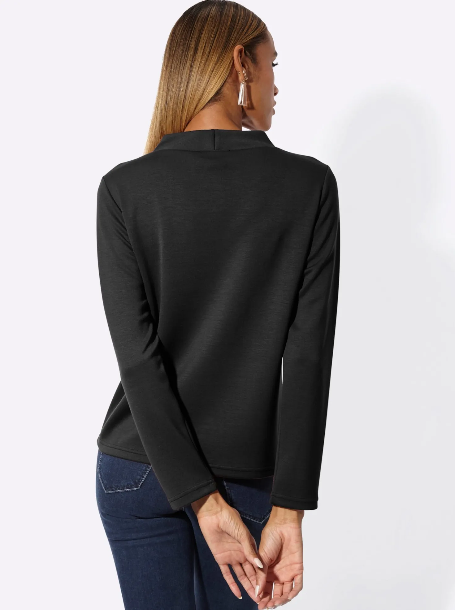 Sweatshirt mit Glitzersteinchen-Verzierung