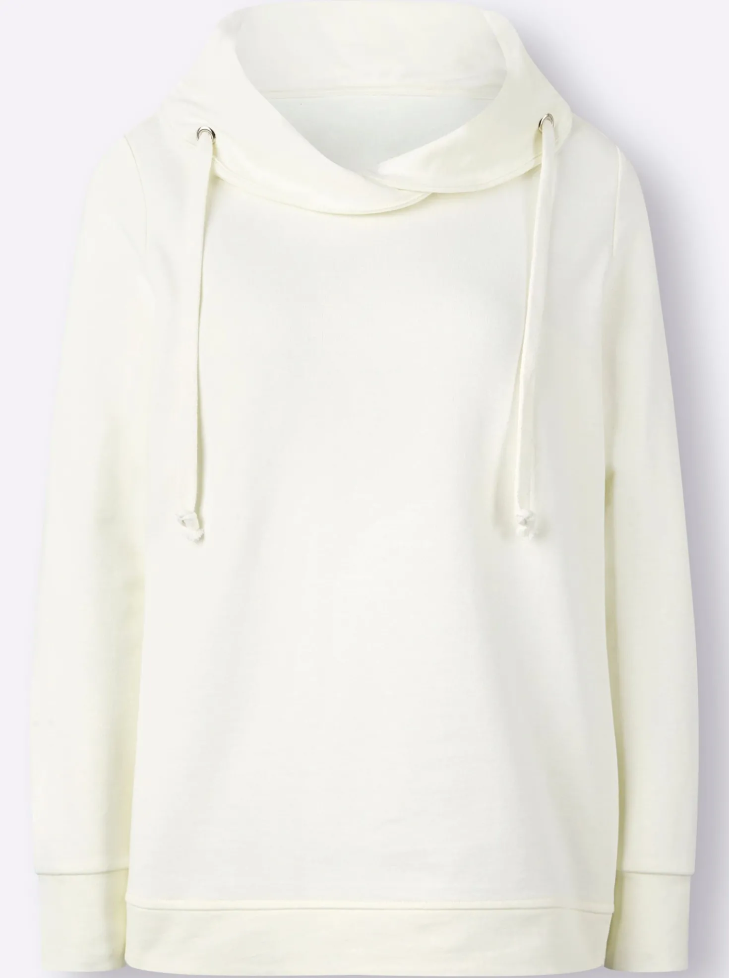 Sweatshirt mit halsfernem Rollkragen