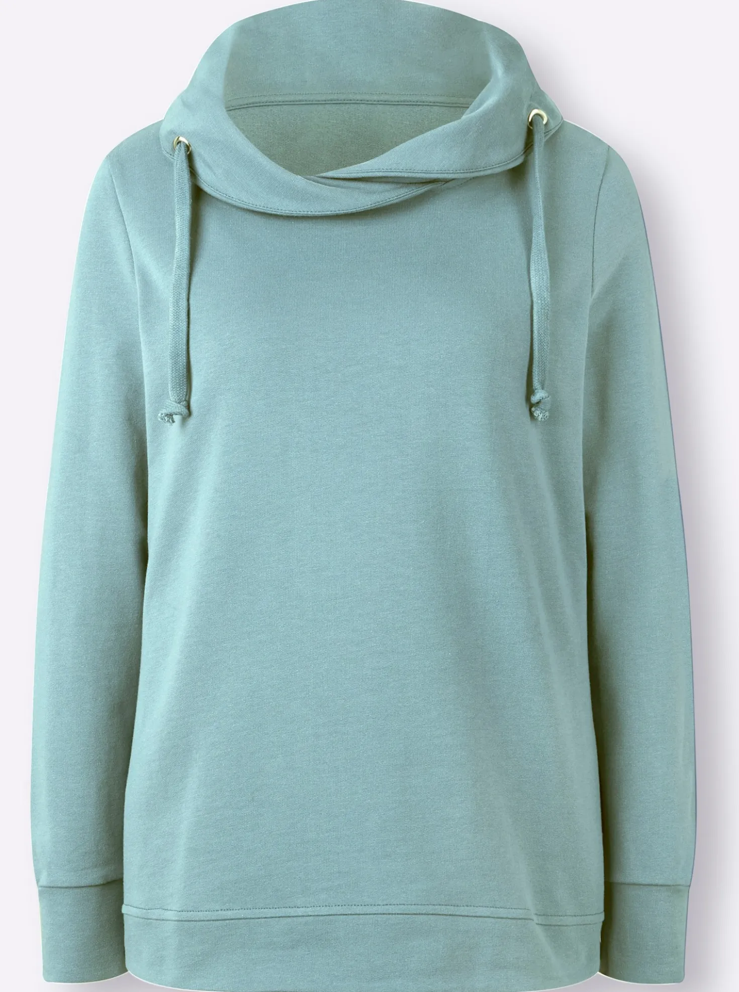 Sweatshirt mit halsfernem Rollkragen