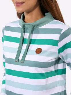 Sweatshirt mit halsfernem Stehkragen