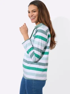 Sweatshirt mit halsfernem Stehkragen