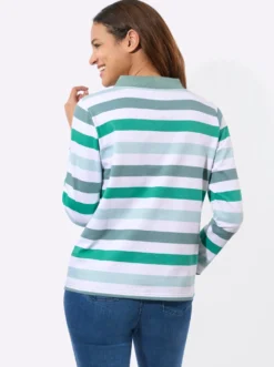 Sweatshirt mit halsfernem Stehkragen