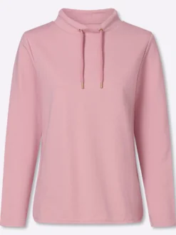 Sweatshirt mit halsfernem Stehkragen