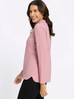 Sweatshirt mit halsfernem Stehkragen
